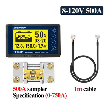 DC 8V-120V Coulomb Counter Battery Capacity Monitor image 23