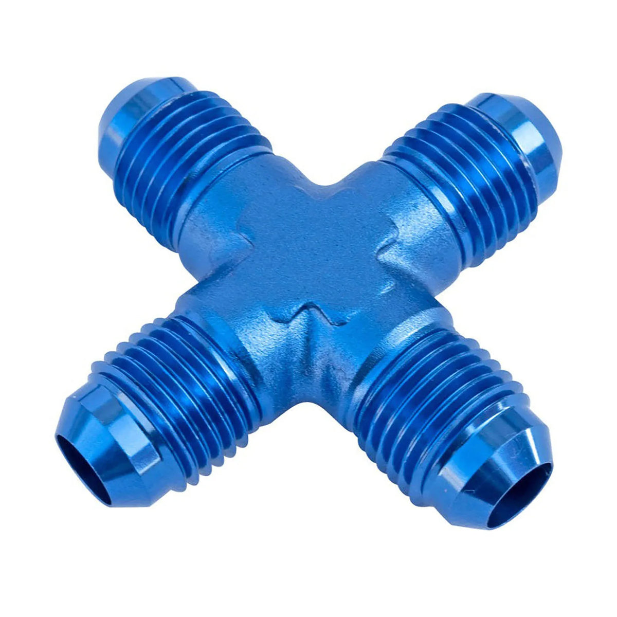 AN3/AN4/AN6/AN8/AN10/AN12/AN16 Aluminum Four-Way Cross Torch Adapter Fuel Line Hose AN Connector Red, Blue, Black Tuck's Performance