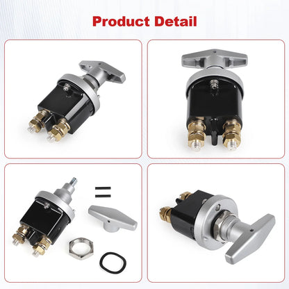 Battery Isolator Disconnector 1500A 12-48V Heavy Duty Battery Kill Mass Switch Kit Stud M10 For RV Camper Van Truck Boat Autos Tuck's Performance