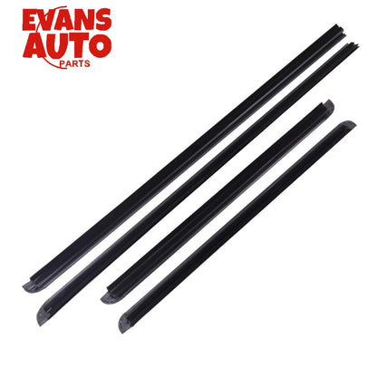4Pcs Car Window Weatherstrip Black For Isuzu Dmax 2002-2011 8-98004222-0 8-98004221-0 8-98004224-0 8-98004223-0 Tuck's Performance