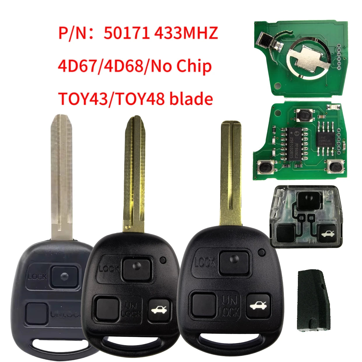 Remote key for Prado 120, RAV4, Kluger and LandCruiser 100