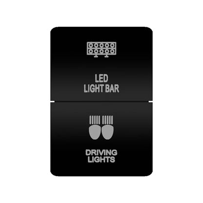12V Dual Button Push Switch Orange Led Light For Toyota Prado Land Cruiser 200 RAV4 Hilux GUN HiAce 4 Runner Tundra Suzuki Jimny Tuck's Performance