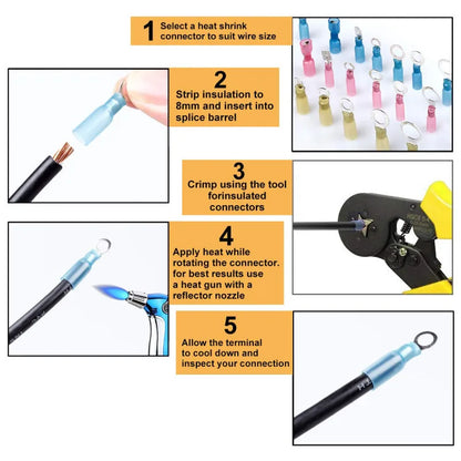 240pc Heat Shrink Ring & Spade Connector Kit product view 5