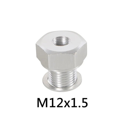 LS Engine Swap Male M16x1.5 or  M12x1.5 Female 1/8 NPT Aluminum Oil Pressure Sensor Adapter Connector With Gasket Silver Tuck's Performance
