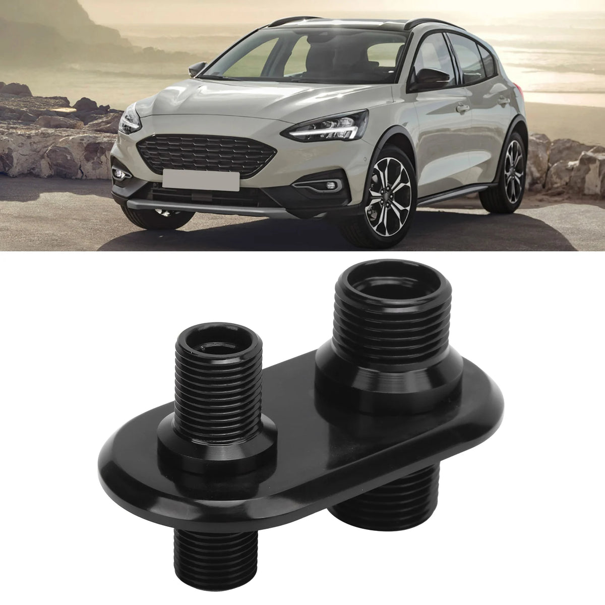 Car 2‑Port Air Conditioner Bulkhead Connector  Modification Replacement for  Firewall Bulkhead Tuck's Performance