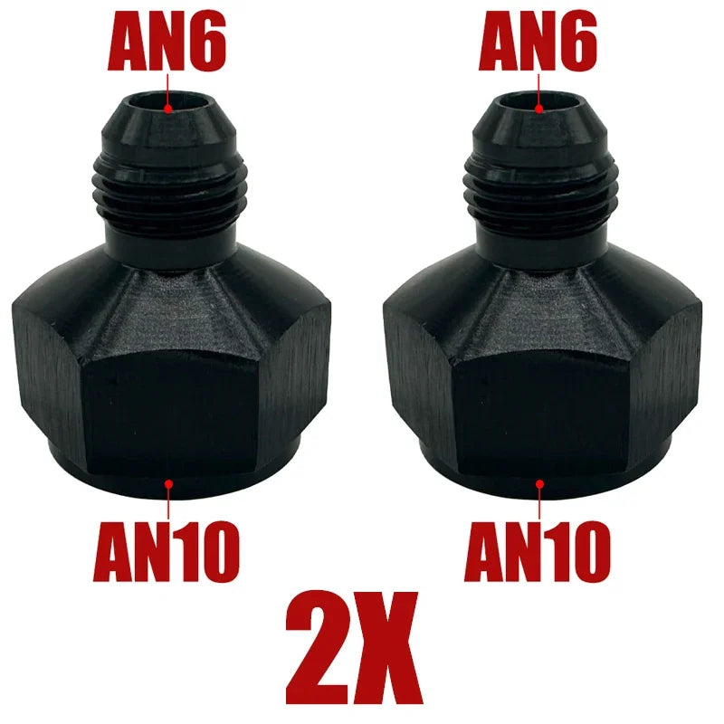 2XAluminum Reducer Expander Fitting Adapter Female To Male 3AN 4AN 6AN 8AN 10AN 12AN 16AN 20AN Oil Cooler Connector Hose Fitting Tuck's Performance