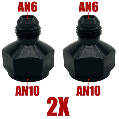 2XAluminum Reducer Expander Fitting Adapter Female To Male 3AN 4AN 6AN 8AN 10AN 12AN 16AN 20AN Oil Cooler Connector Hose Fitting Tuck's Performance