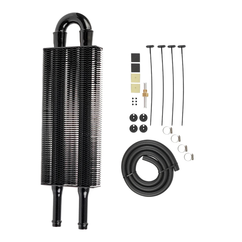 2 Row 4 Row 6 Row 8 Row 10Row 16Row Universal Remote Transmission Oil Cooler Auto-Manual Radiator Converter Aluminum Kit Tuck's Performance
