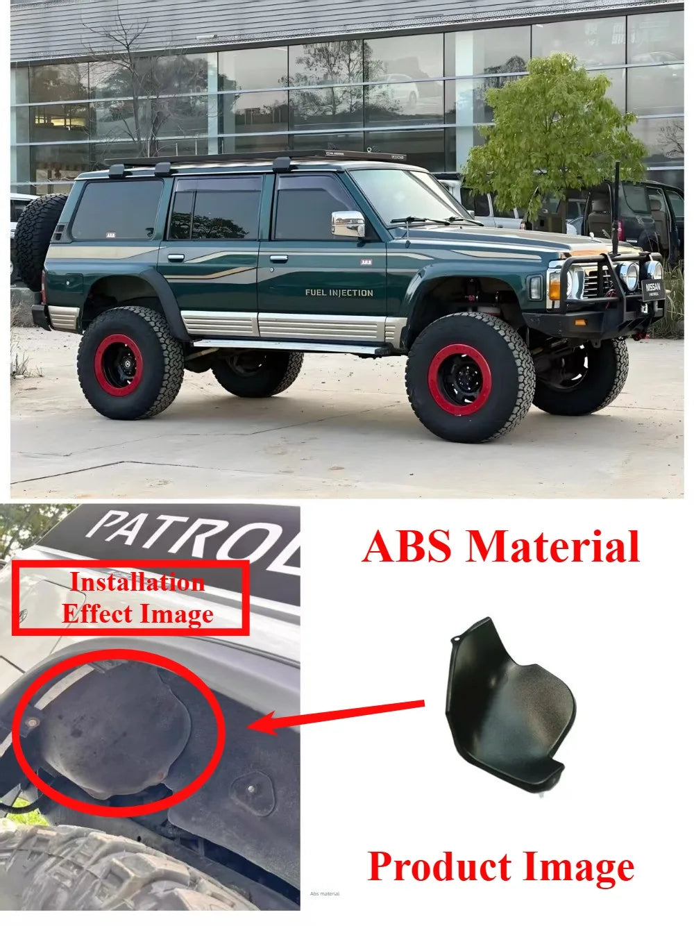 For 87-04 Nissan Safari Y60 Right Rear Wheel Fuel Tank Pipe Mudguard, Nissan Patrol Y60 Fuel Tank Pipe Protective Cover Tuck's Performance