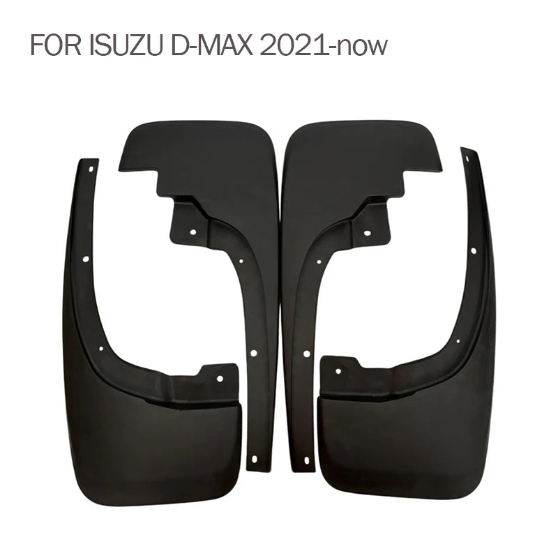 Rear mud flap on Isuzu D-MAX showing splash coverage