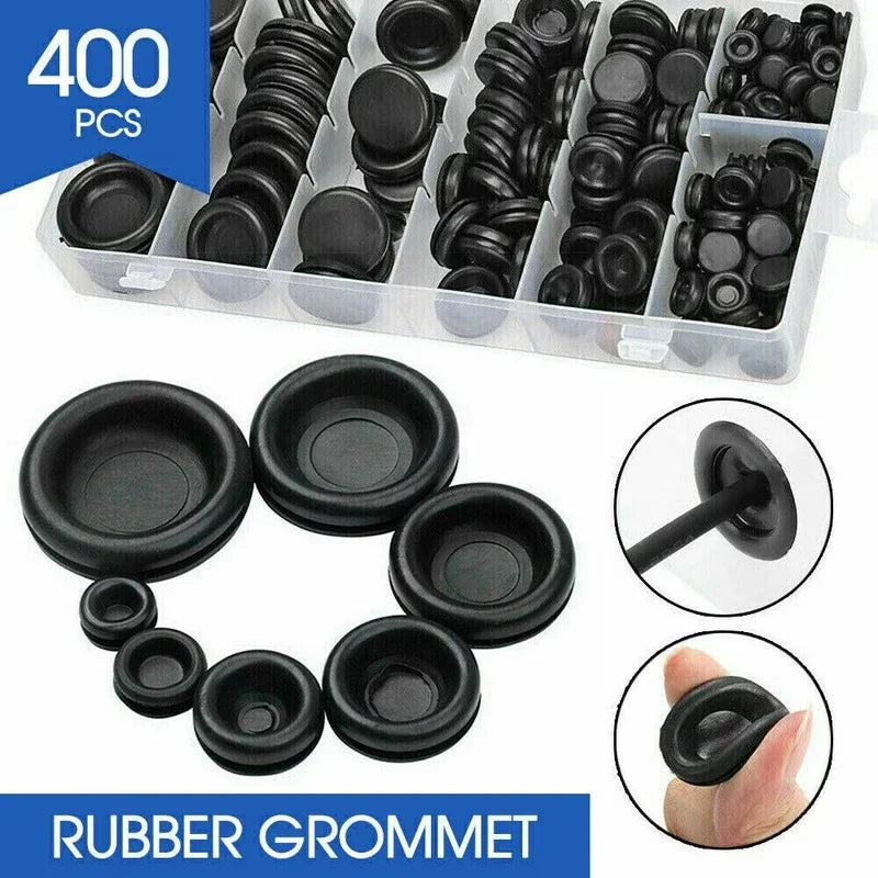 170/200/400pcs Rubber Grommet Assortment Firewall Hole Electrical Wire Grommet Gasket Kit for Wire Plug and Cable 7-25mm o ring Tuck's Performance