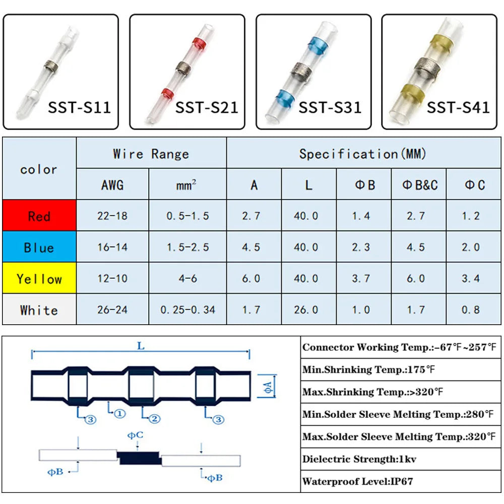 Solder Seal Heat Shrink Wire Connector Kit product view 11