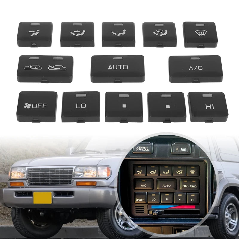 AC Heater Climate Control Switch Button Set for Toyota Land Cruiser FJ80 1992-1997 Lexus LX450 1996-1997 55905-60020 55905-60030 Tuck's Performance