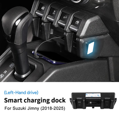 For Suzuki Jimny JB64 Sierra JB74W 2019-2025 Car Charger Power Dual USB Shunt Hub Type C Splitter With Cigarette To Adapter Tuck's Performance