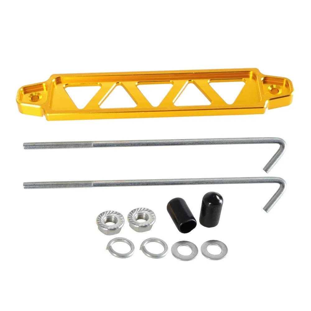 Universal Aluminum Auto Battery Tie Down Mount Holder Bracket Brace Bar For Honda Civic EK EG Group 21 22R 26R 27H 140R Tuck's Performance