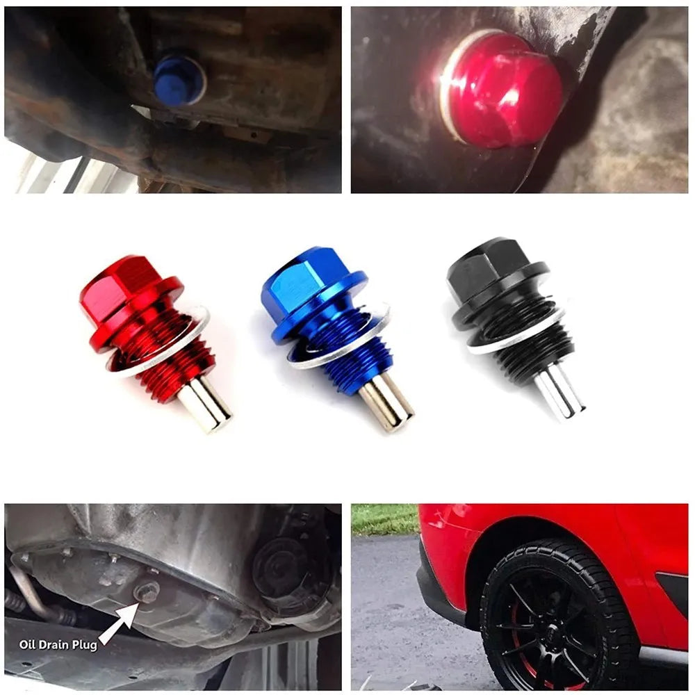Magnetic Oil Drain Plug Oil Drain Sump Nut M12x1.25/1.5/1.75 M14-M24x1.5 Aluminum Alloy Gearbox Oil Sump Drain Plug Tuck's Performance