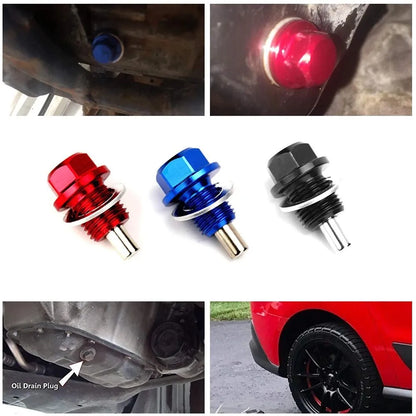 Magnetic Oil Drain Plug Oil Drain Sump Nut M12x1.25/1.5/1.75 M14-M24x1.5 Aluminum Alloy Gearbox Oil Sump Drain Plug Tuck's Performance