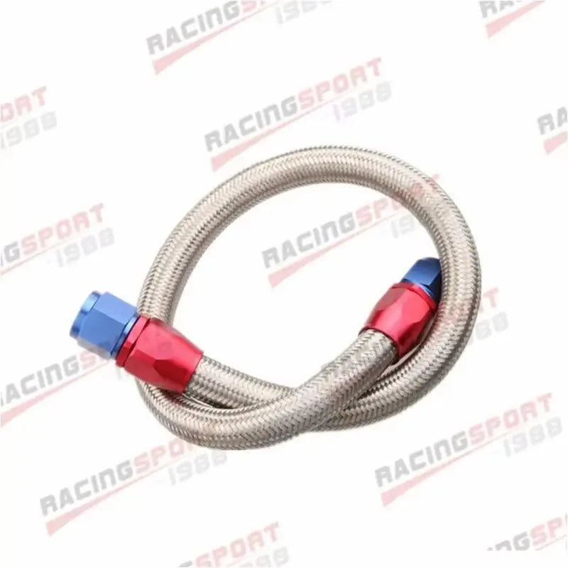 24" Length AN4 AN6 AN8 AN10 AN12 AN16 AN20 SS Braided Oil Fuel Coolant Line Hose Assembly Red/Blue Tuck's Performance