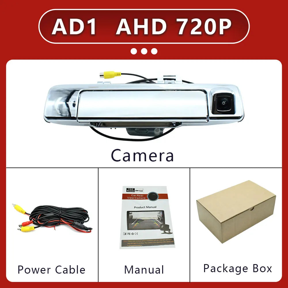 Reverse camera lens detail showing 170 degree wide angle fisheye