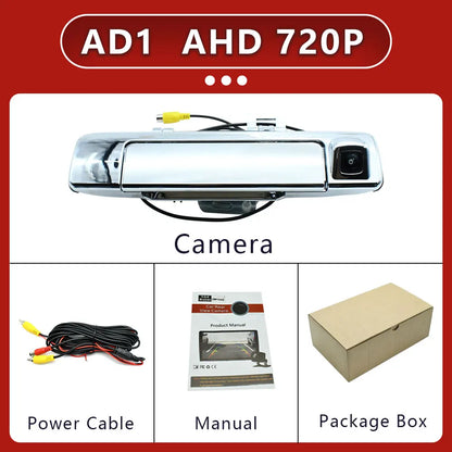 Reverse camera lens detail showing 170 degree wide angle fisheye