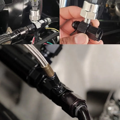 1PC Fuel Pressure Take Off Fitting AN6/AN8/AN10/AN12 Male to Female 1/8 NPT Swivel Joint Connection Gauge Port Hose Adapters Tuck's Performance