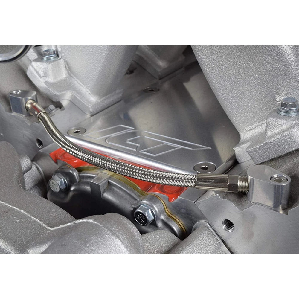 LS Engine 3-Bolt DBC DBW Gen 3 Throttle Body Bypass Steel Braided Hose Kit Coolant Crossover Steam Tube LSX LS1 LM7 LR4 LQ4 LS6 Tuck's Performance