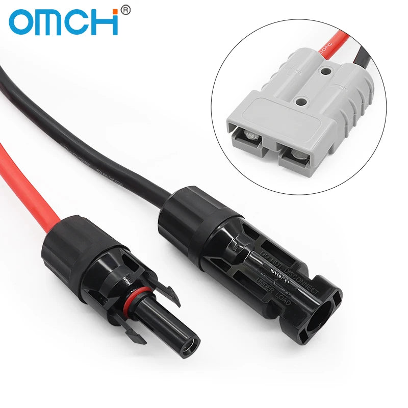 OMCH 50/100CM Solar Panel Extension Cable 6mm2 10AWG with 50A Anderson Connector for Car Battery and Solar Panel Connect Tuck's Performance