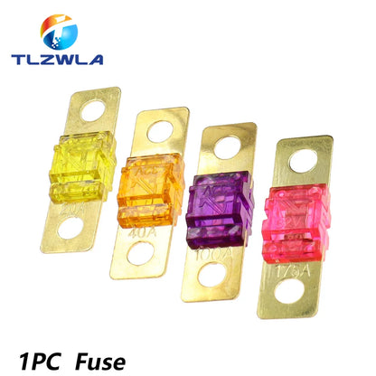 1Set Car Audio Auto Mini ANL AFS Car Fuse Holder Block with Fuse 20A 30A 40A 50A 60A 80A 100A 150A 200 MINI ANL 32V Good Quality Tuck's Performance