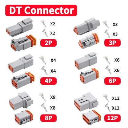 10/50/100 Sets Deutsch DTM/DT/DTP/DTF Automobile Connector Plug&Socket Male&Female Terminal DTM04-2/3/4/6/8/12 DTM06-2/3/4/6/8S Tuck's Performance