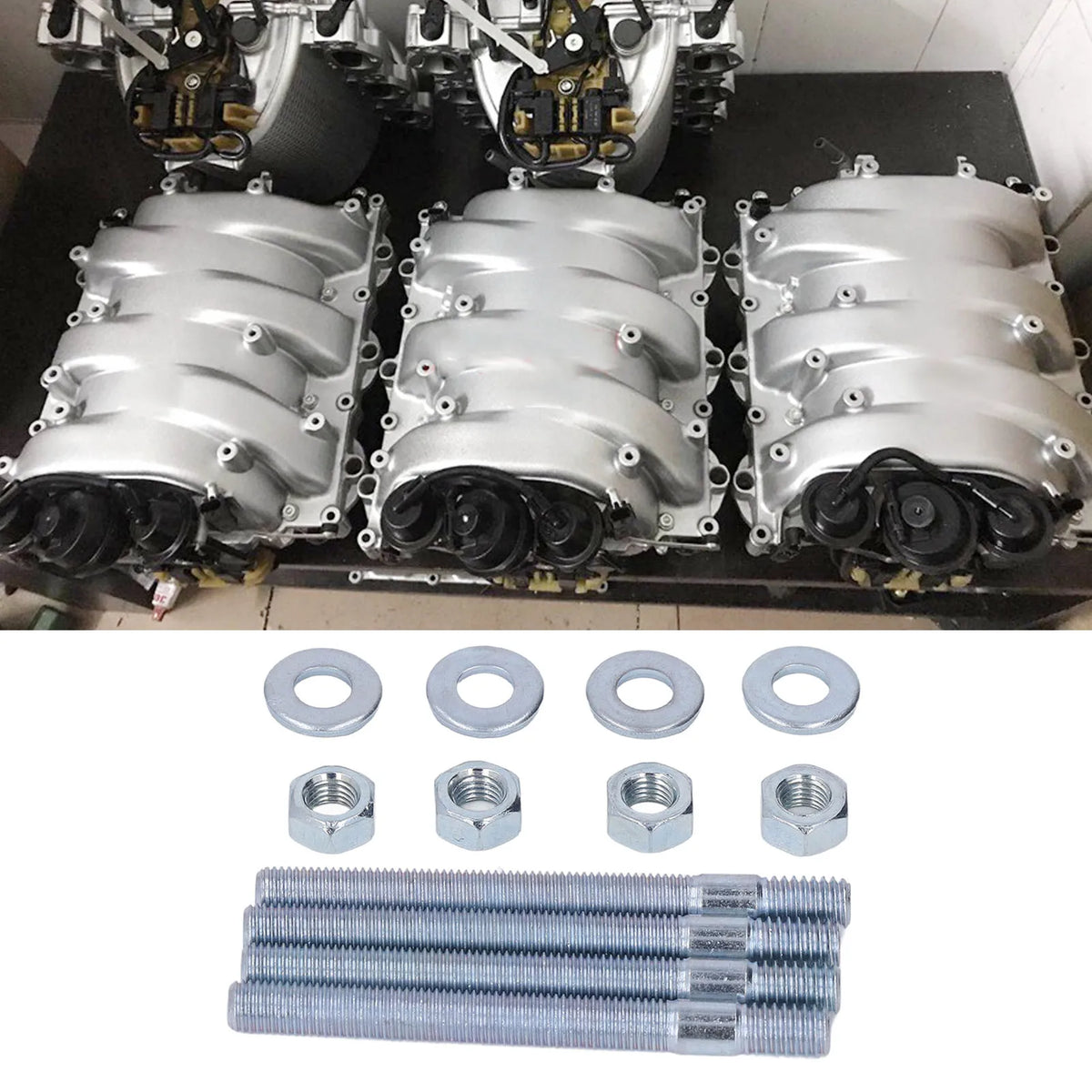 3.5in Carburetor Studs Set Metal Carb Mounting Stud Kit with Spacers for 5/16in Threads Intake Manifold new Tuck's Performance