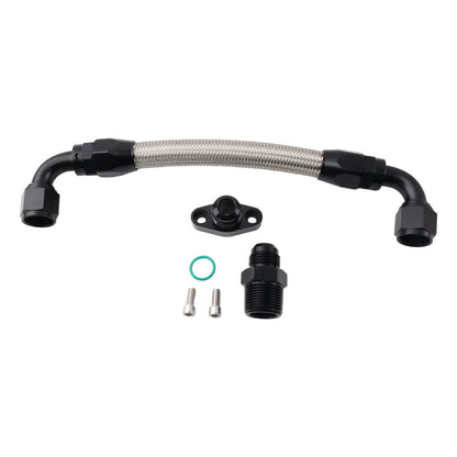 FULL FLOW VCT Cylinder Head Oil Drain Return Kit for Nissan RB25DET RB25DE R32 R33 R34 Block -10AN male fitting. Tuck's Performance
