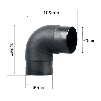 60/75/90mm Automotive Heater Hot Air Pipe Conversion Interconnection Pipe Variable Diameter Joint Accessories Straight Bend Pipe Tuck's Performance