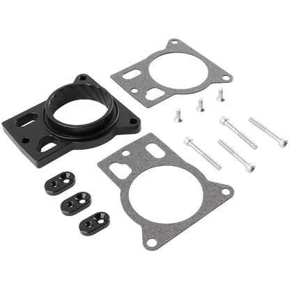 Black Silver Throttle Body Spacer For Cadillac Escalade Chevrolet Avalanche Silverado SSR GMC Sierra Hummer Air Intake System Tuck's Performance