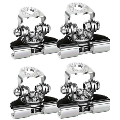 4 pack of stainless bonnet light bracket clamps