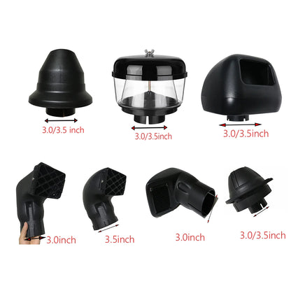 3.5" 3.0" Car Universal Snorkel Kit Head Mushroom Head 77mm / 85mm