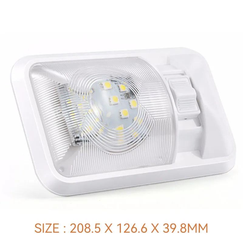 12V/24V LED dome light - single, clear lens