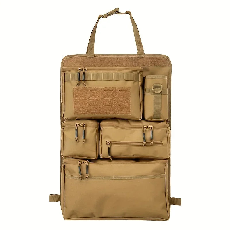 Coyote brown tactical seat back organiser