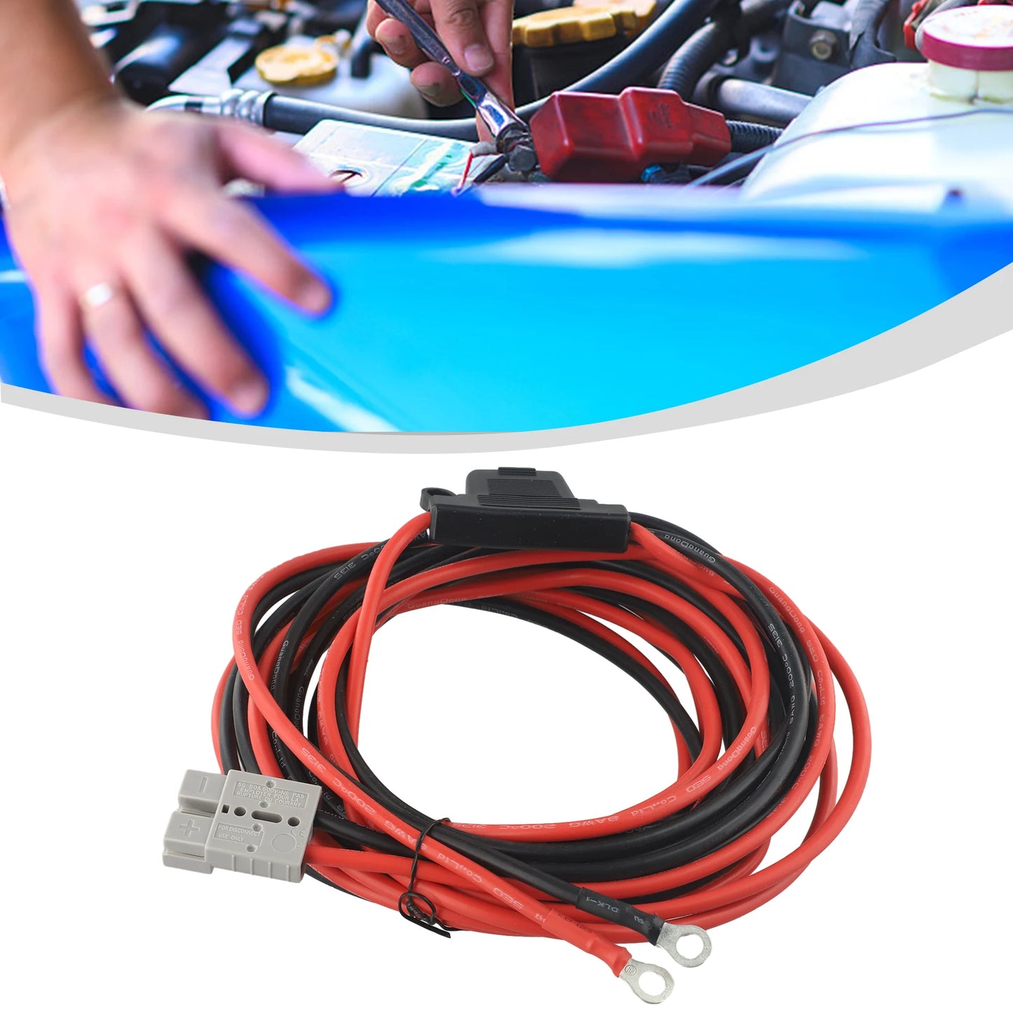 50A 12V Quick Connect Battery Cable Wiring Kit image 7