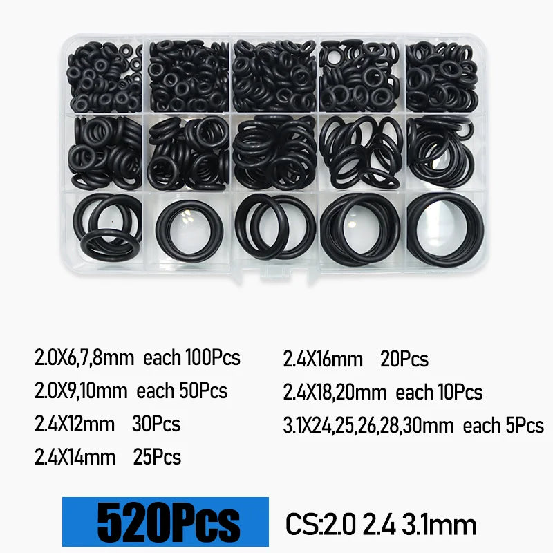 O Ring CS 1.0 1.5 to 4.0mm Sealing Washer Nitrile Rubber O-ring Faucet Plumbing Gaskets Oil Resistant High Temperature Oring Kit Tuck's Performance