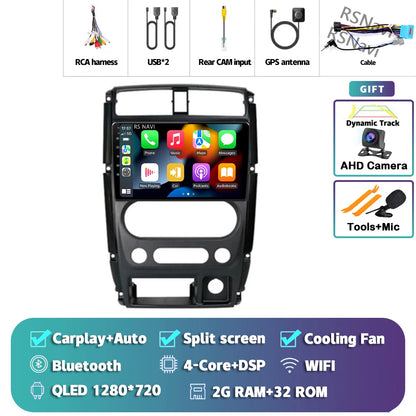 Android 16 Carplay Auto 2K Screen Car Radio Multimedia Player For Suzuki Jimny 3 2005 - 2019 Autoradio GPS Stereo 2din Head Unit Tuck's Performance