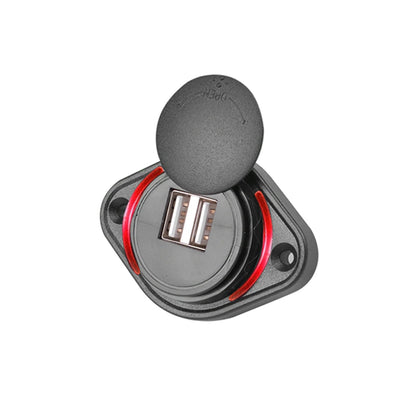 12-24V 3.1A Dual USB Charger Power Socket Adapter Charging Panel Mount for Motorbike Car Boat ATV UTV Camper Caravans Tuck's Performance