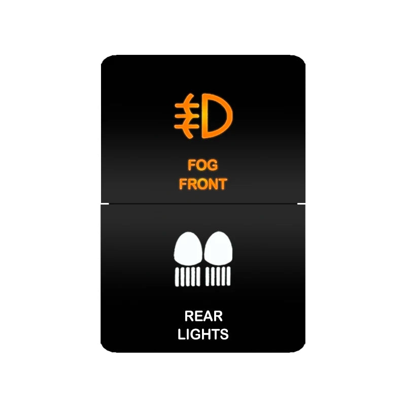 Aftermarket Dual LED Push Switch to suit Toyota Hilux, Prado & LandCruiser (22 x 33 mm Switch Blank) Tucks Performance