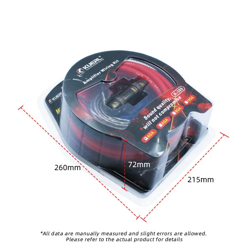 Car Amplifier Wiring Kit with 60A Fuse – 4GA to 10GA - product image 4