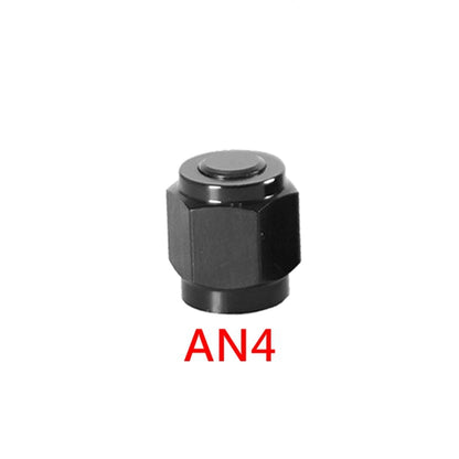 1PC AN4 AN6 AN8 AN10 AN12 Adapter Female Flare End Cap Plug Tube Fitting Hex Head Port Fitting Aluminum Black Tuck's Performance