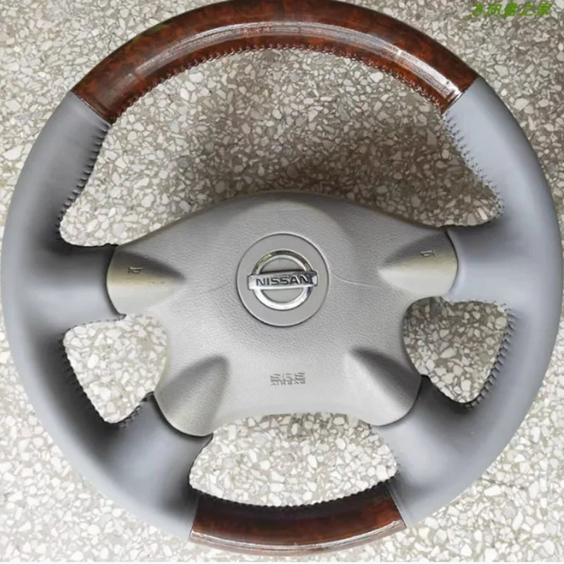 customized DIY Full coverage Steering Wheel Cover Accessorie for Nissan navara d22 1999 2000 2001 Almera N16 X-Trail Samsung SM3 Tuck's Performance