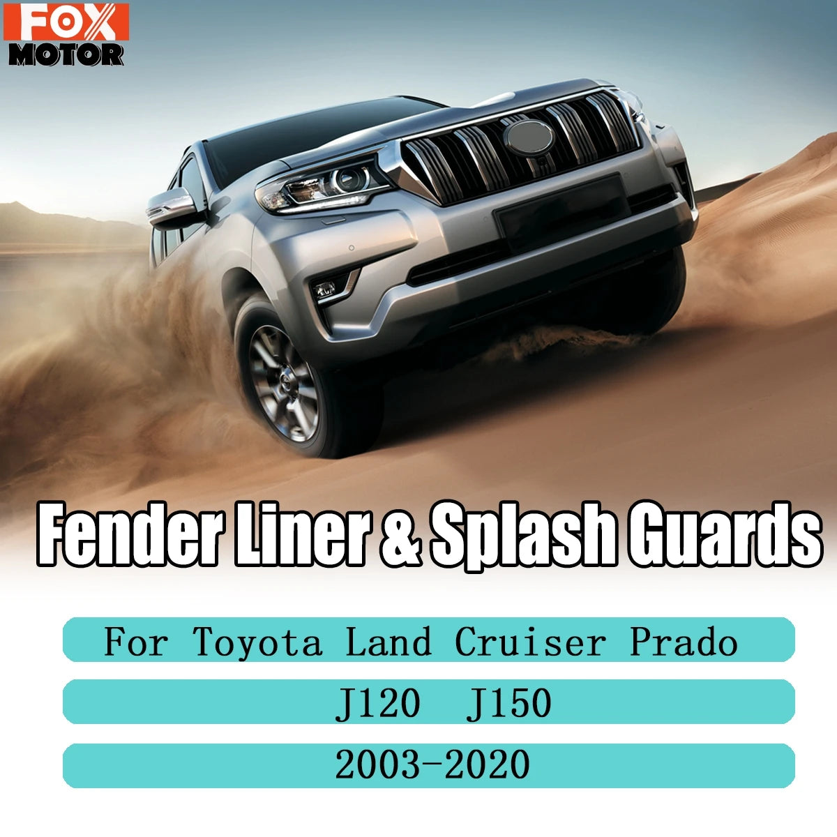 Prado fender liner fitted behind front guard