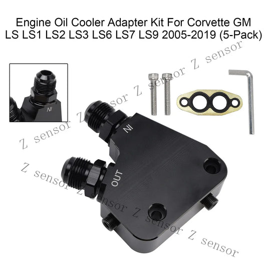 Z+ Engine Oil Cooler Adapter Kit For Corvette GM LS LS1 LS2 LS3 LS6 05-19 (5-Pack) Tuck's Performance