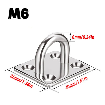 Multiple tie-down hooks laid out in a pack