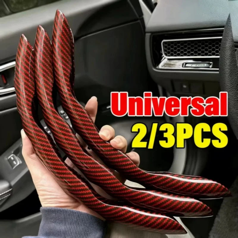 Universal carbon-look steering wheel grip covers in 2 or 3 piece sets