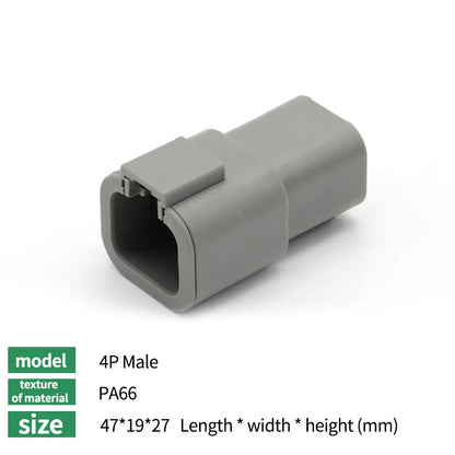 10/50/100 Sets Deutsch DTM/DT/DTP/DTF Automobile Connector Plug&Socket Male&Female Terminal DTM04-2/3/4/6/8/12 DTM06-2/3/4/6/8S Tuck's Performance